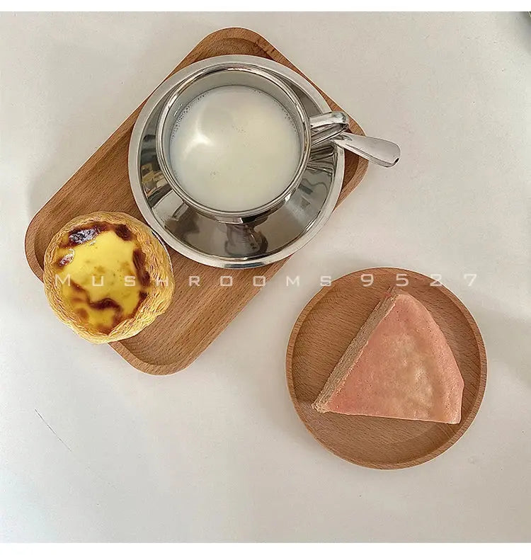 Tasse et Soucoupe en Acier Inoxydable | Tokko Studio.