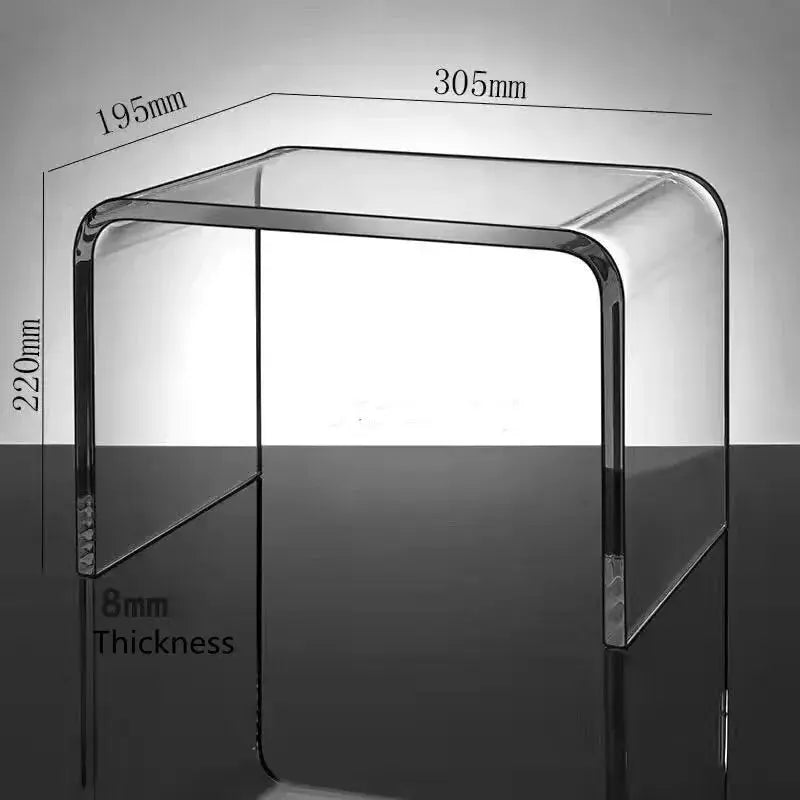 Table d'Appoint en Verre Transparent - Stann Zi | Tokko Studio.