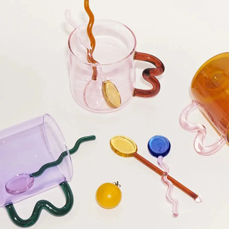 Cuillères en Verre Coloré | Tokko Studio.