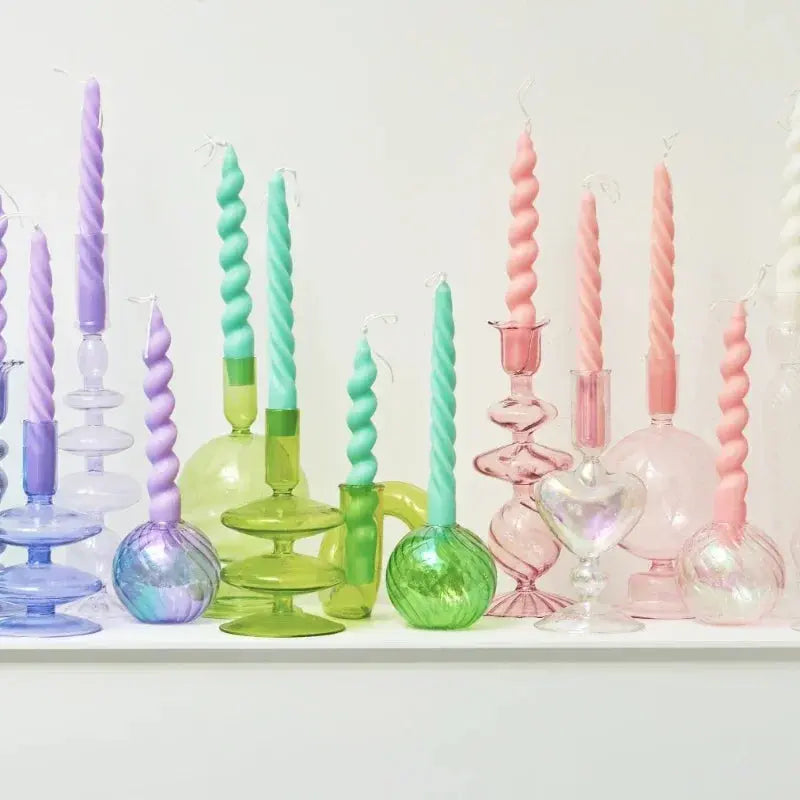 Bougeoir en Verre Coloré | Tokko Studio.