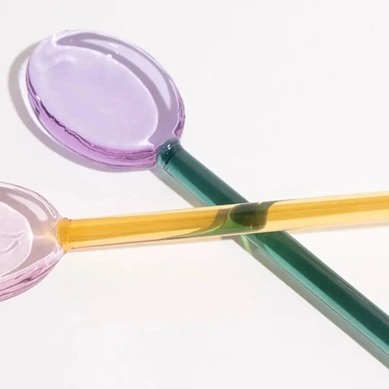 Cuillères en Verre Coloré | Tokko Studio.