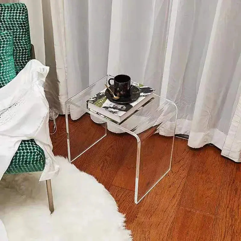 Table d'Appoint en Verre Transparent - Stann Zi | Tokko Studio.