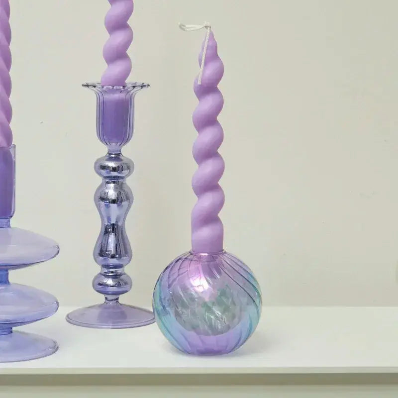 Bougeoir en Verre Coloré | Tokko Studio.