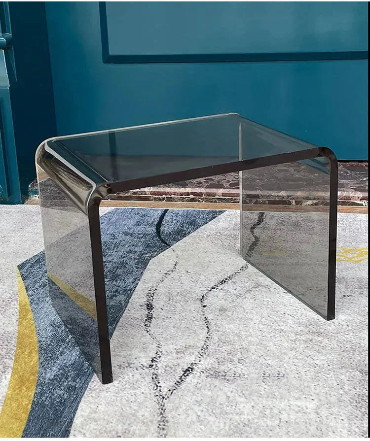 Table d'Appoint en Verre Transparent - Stann Zi | Tokko Studio.
