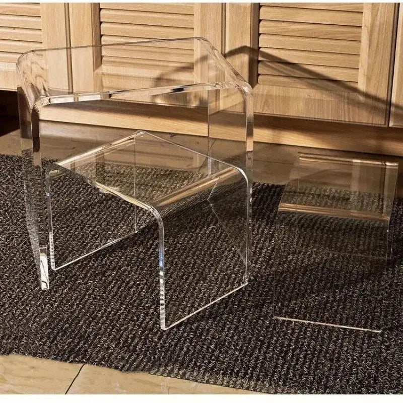 Table d'Appoint en Verre Transparent - Stann Zi | Tokko Studio.