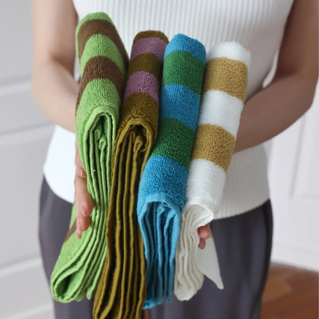 Serviette de Bain Rayée | Tokko Studio.