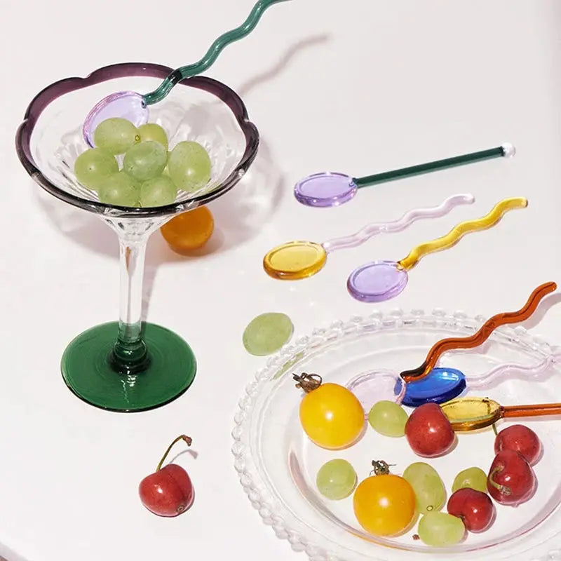 Cuillères en Verre Coloré | Tokko Studio.