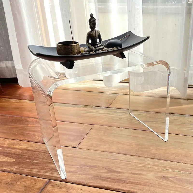 Table d'Appoint en Verre Transparent - Stann Zi | Tokko Studio.