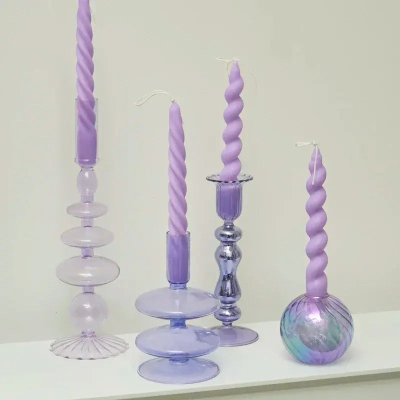 Bougeoir en Verre Coloré | Tokko Studio.