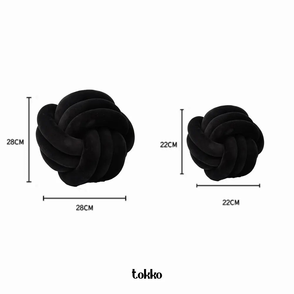 Coussin Boule Nouée Douce | Tokko Studio.