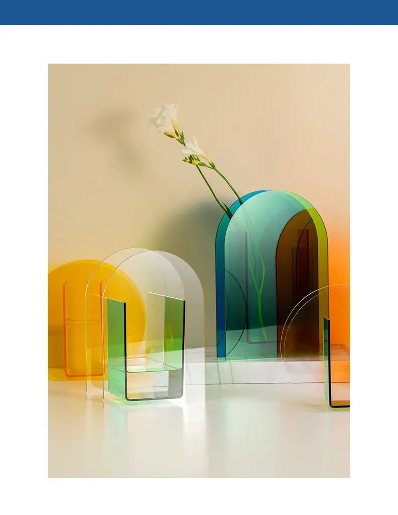 Vases en Acrylique Arc-en-Ciel |  Tokko Studio.