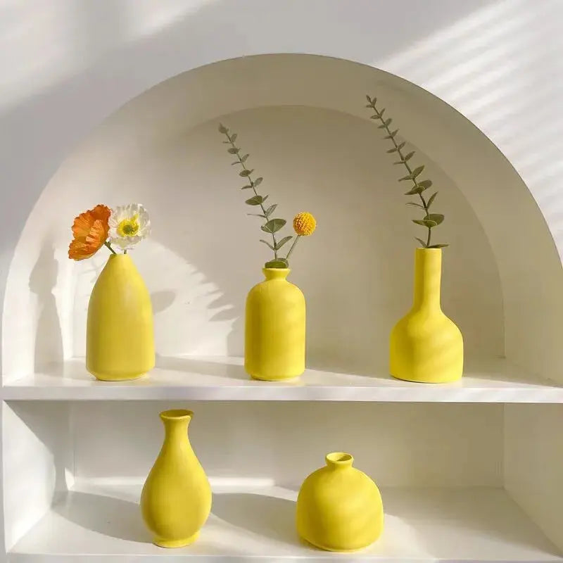 Vase en Céramique Jaune |  Tokko Studio.