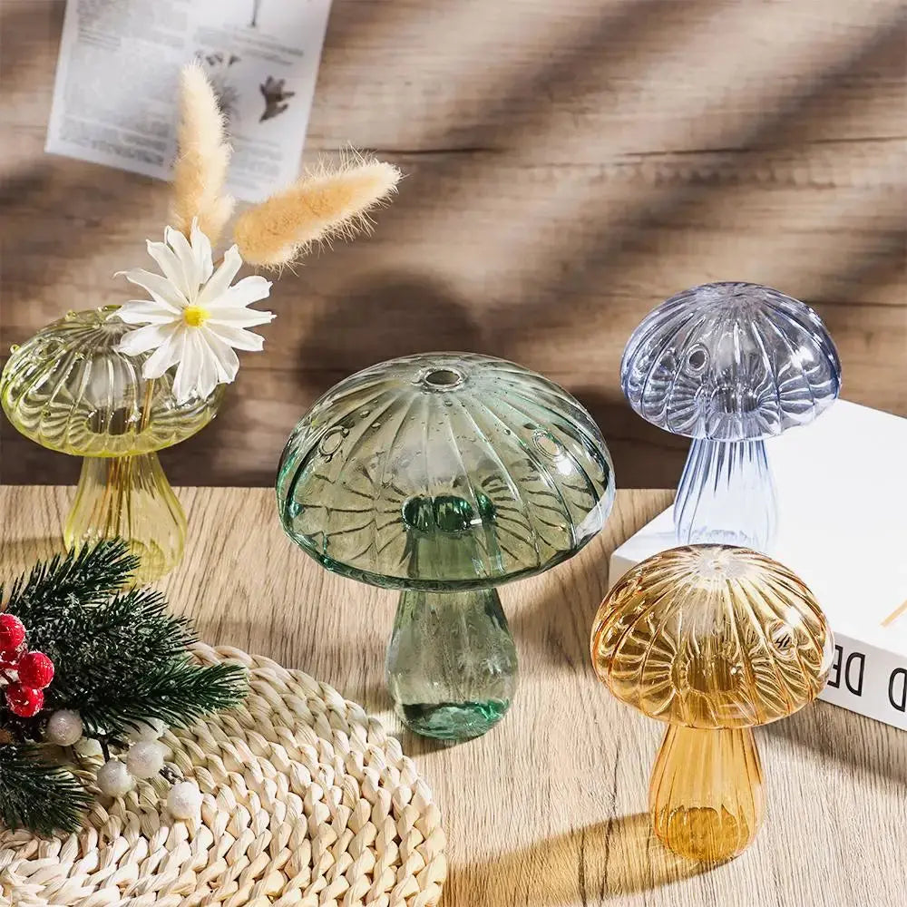 Vase en Verre Transparent Champignon |  Tokko Studio.