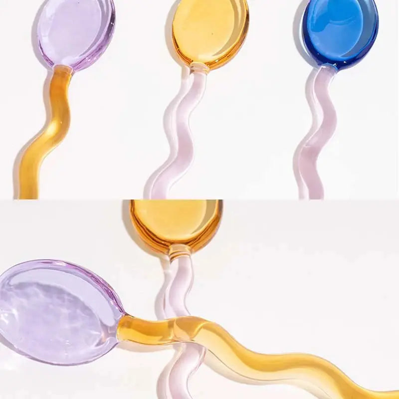 Cuillères en Verre Coloré |  Tokko Studio.