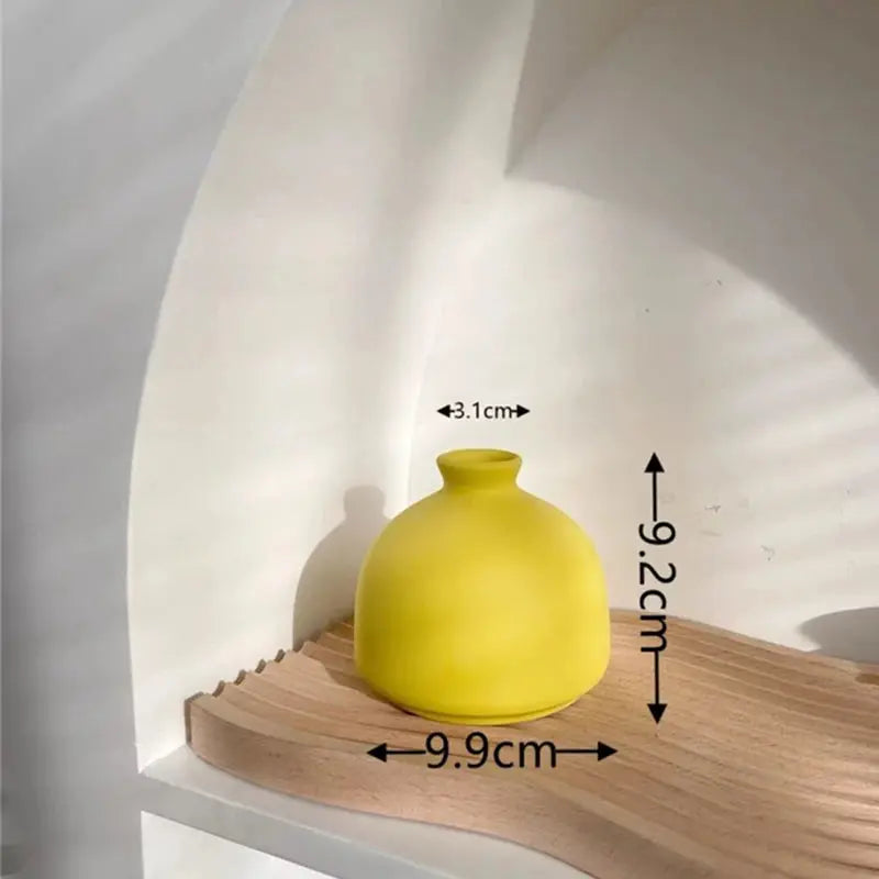 Vase en Céramique Jaune |  Tokko Studio.