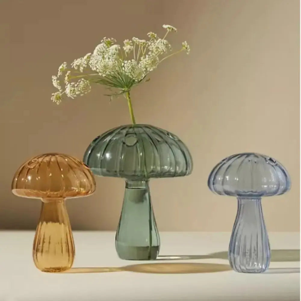 Vase en Verre Transparent Champignon |  Tokko Studio.