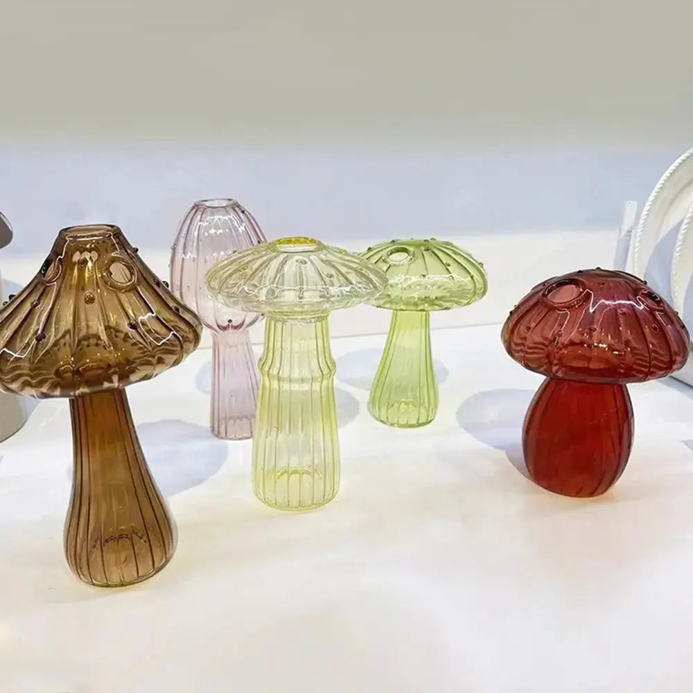 Vase en Verre Transparent Champignon |  Tokko Studio.