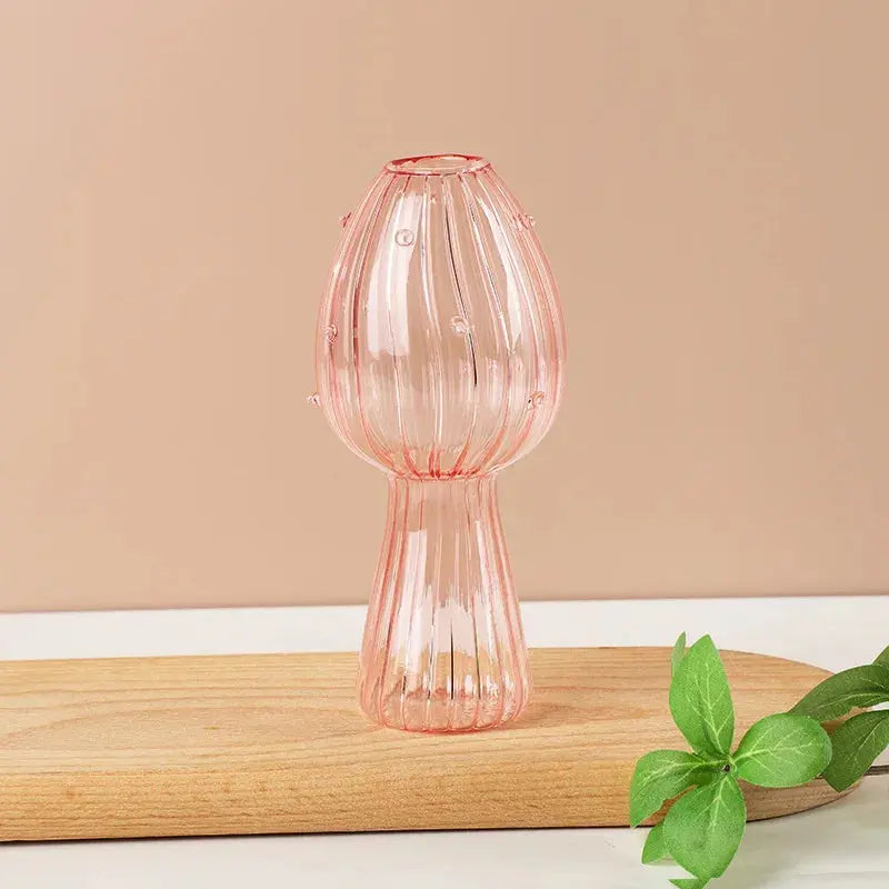 Vase en Verre Transparent Champignon |  Tokko Studio.