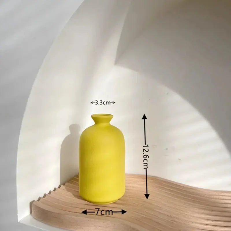 Vase en Céramique Jaune |  Tokko Studio.