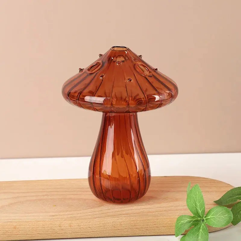 Vase en Verre Transparent Champignon |  Tokko Studio.