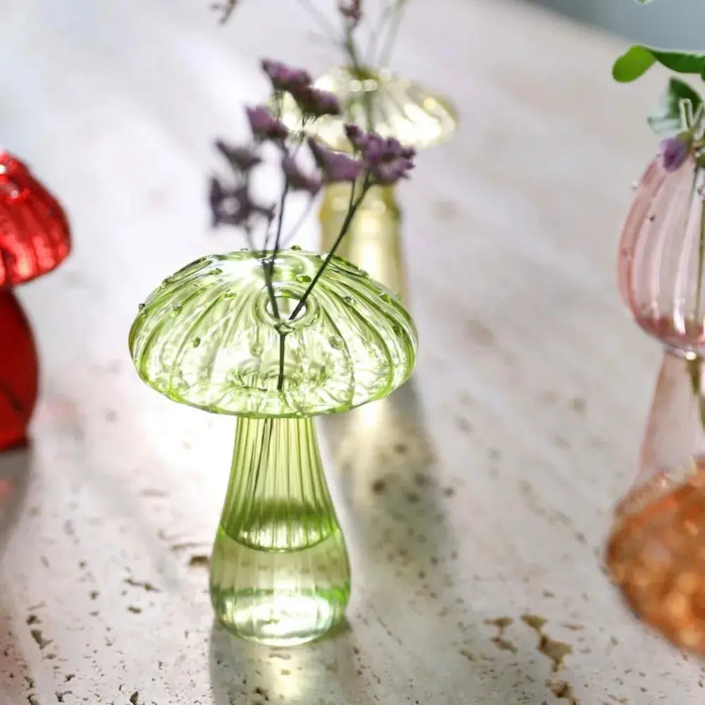 Vase en Verre Transparent Champignon |  Tokko Studio.