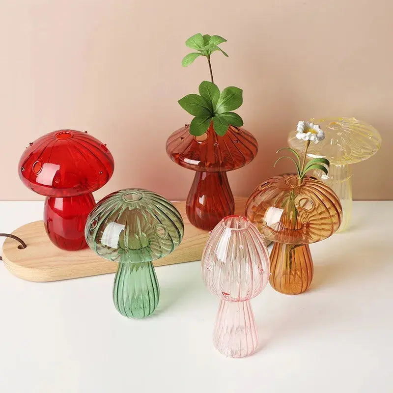 Vase en Verre Transparent Champignon |  Tokko Studio.