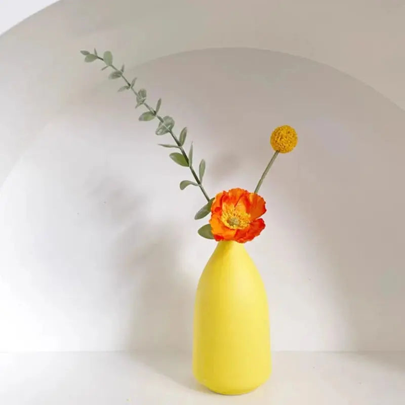 Vase en Céramique Jaune |  Tokko Studio.