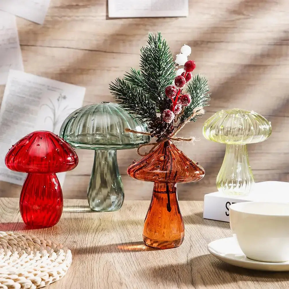 Vase en Verre Transparent Champignon |  Tokko Studio.